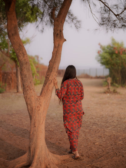 Safar Madder Ajrakh Co-ord Set