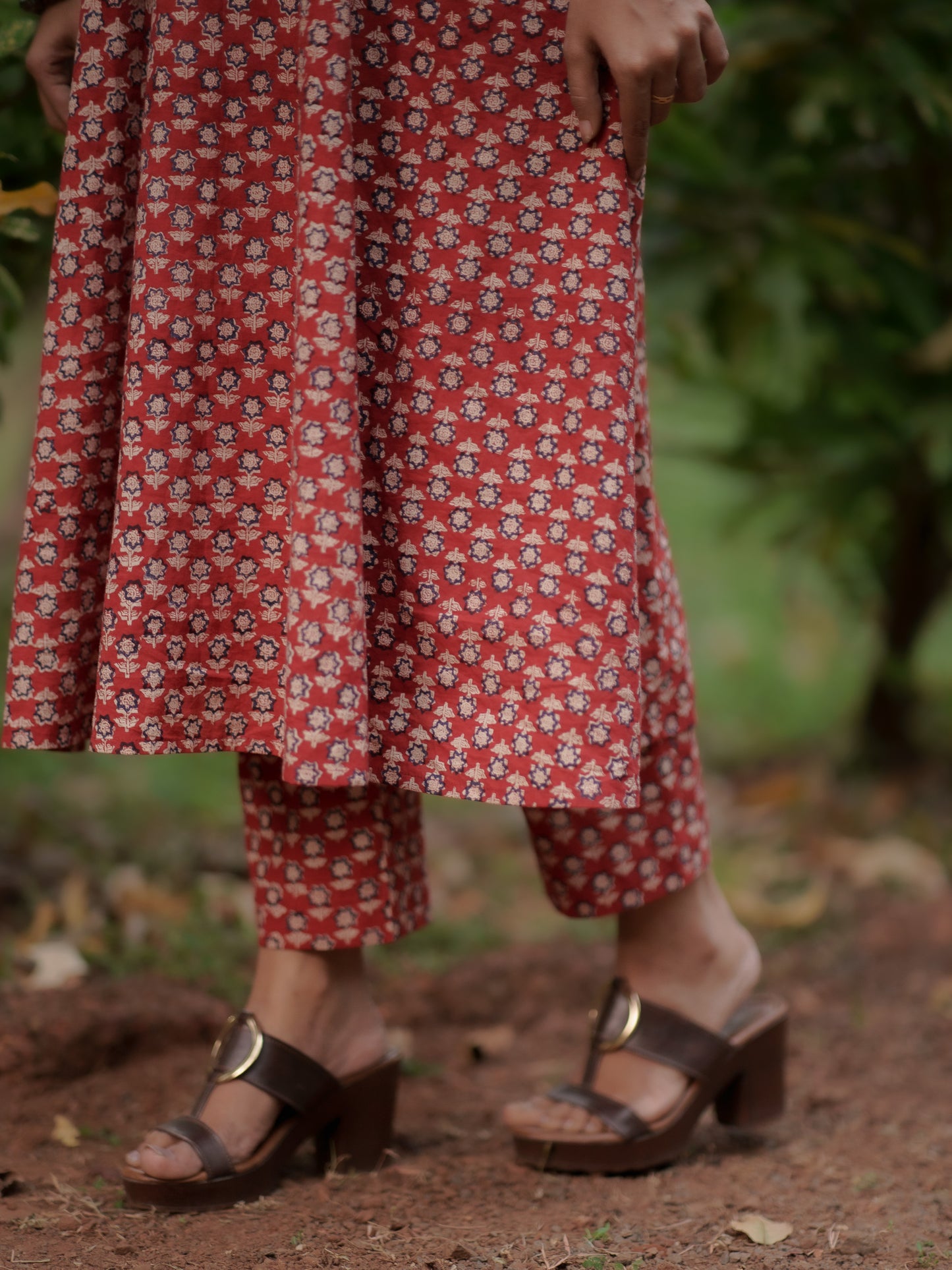 Maya Madder Red Bagru Co-ord Set