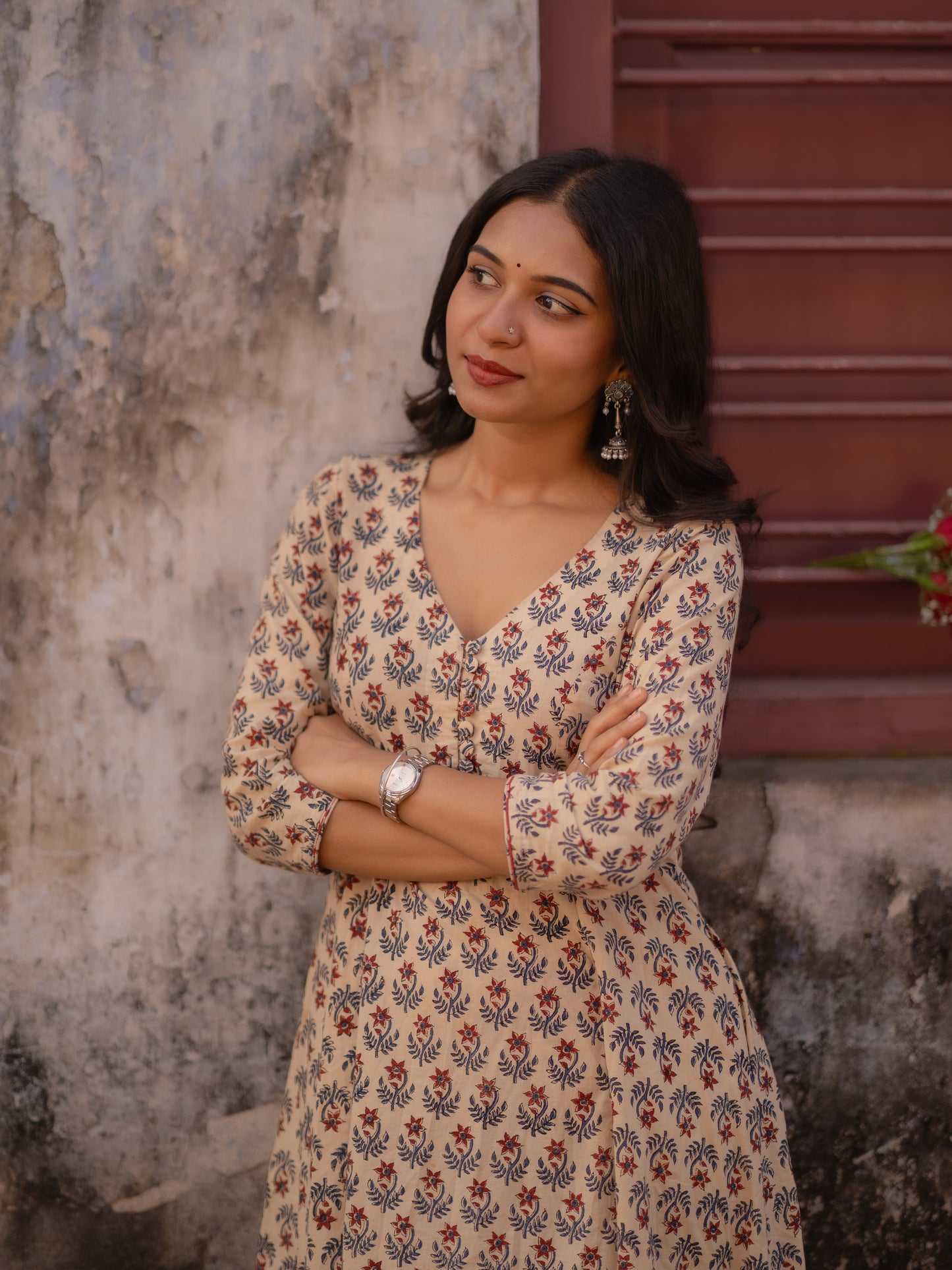 Maya Beige Bagru Co-ord Set