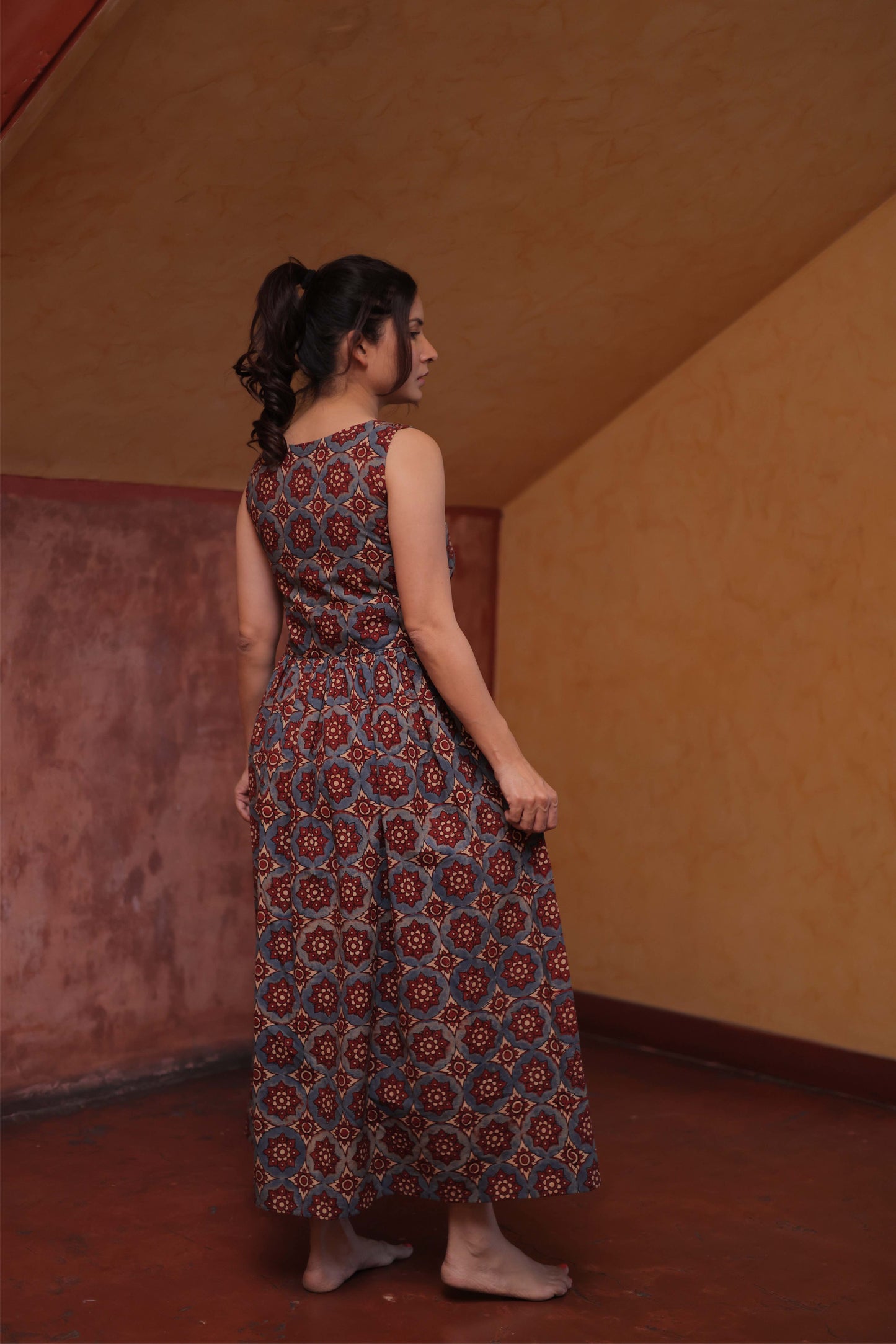 Marrakech Indigo Ajrakh Dress