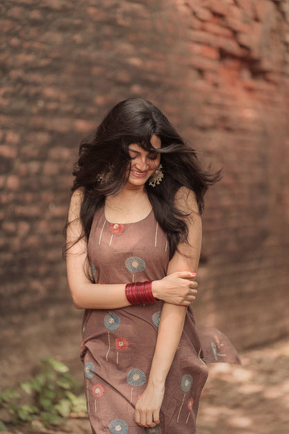 Saaya Brown Ajrakh Co-ord Set