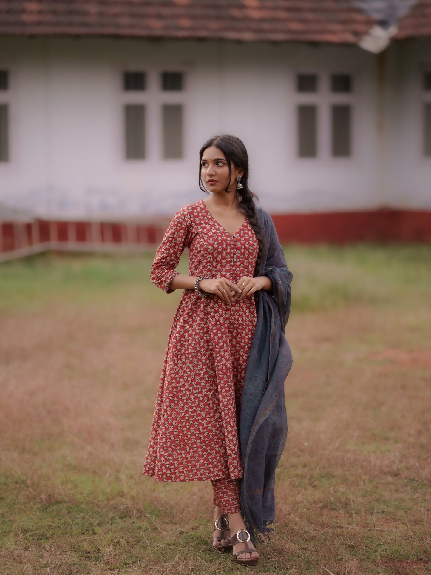 Maya Madder Red Bagru Co-ord Set