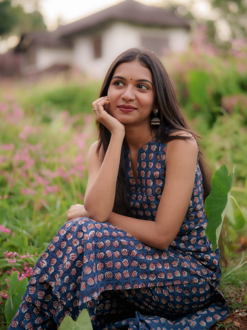 Gamyam Indigo Bagru Co-ord Set