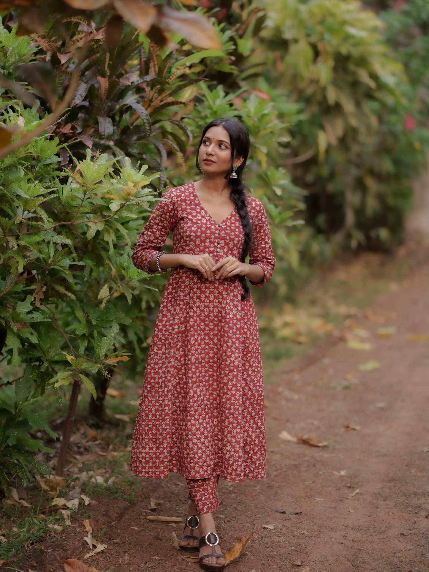 Maya Madder Red Bagru Co-ord Set