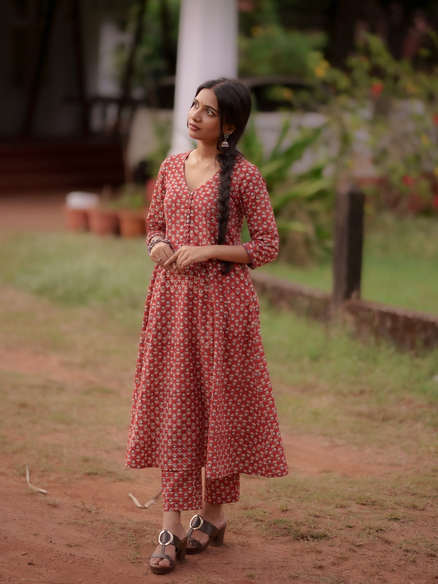 Maya Madder Red Bagru Co-ord Set