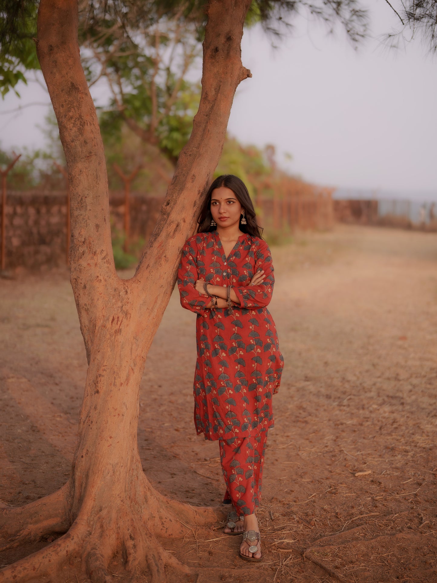 Safar Madder Ajrakh Co-ord Set