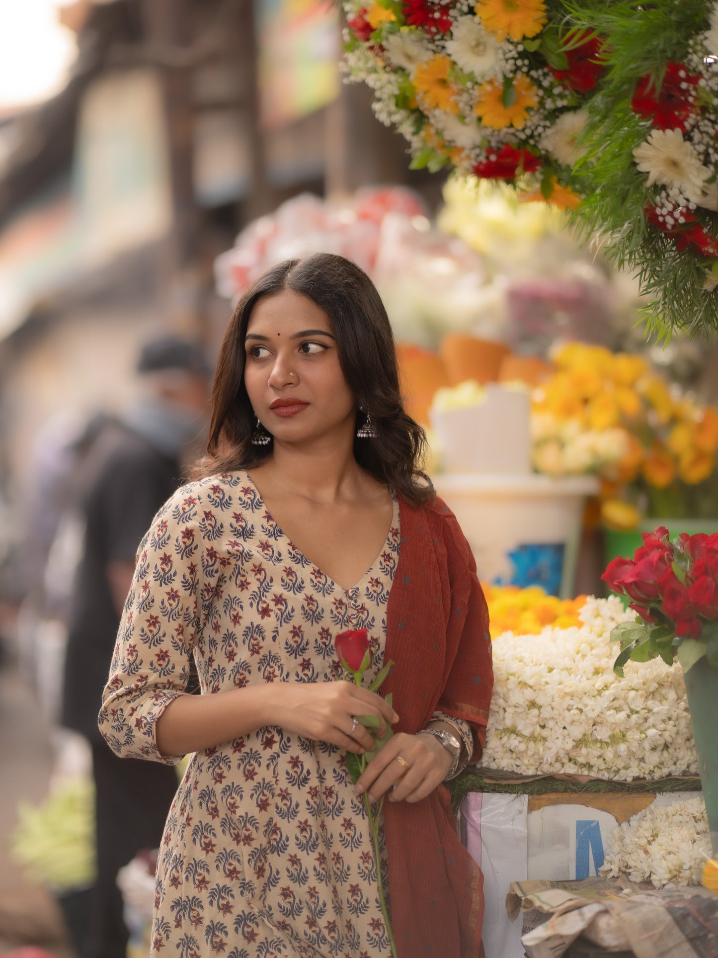 Maya Beige Bagru Co-ord Set