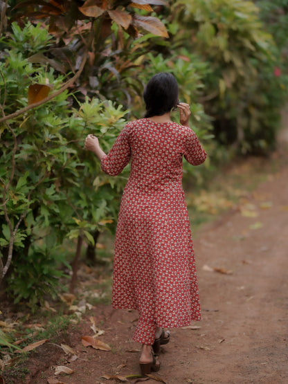 Maya Madder Red Bagru Co-ord Set