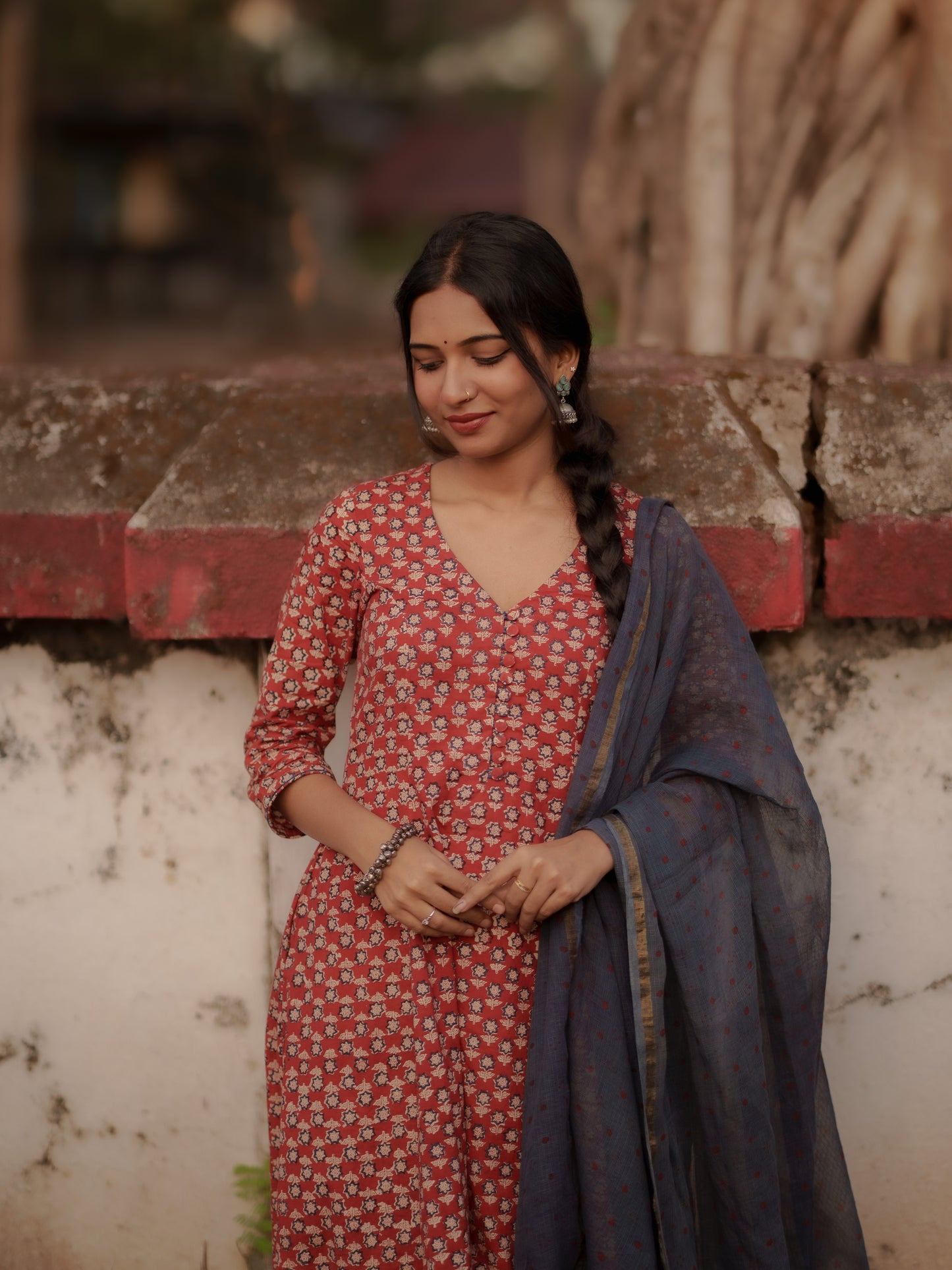 Maya Madder Red Bagru Co-ord Set