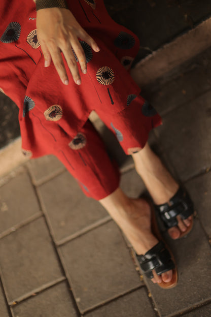 Laya Madder Red Ajrakh Co-ord Set