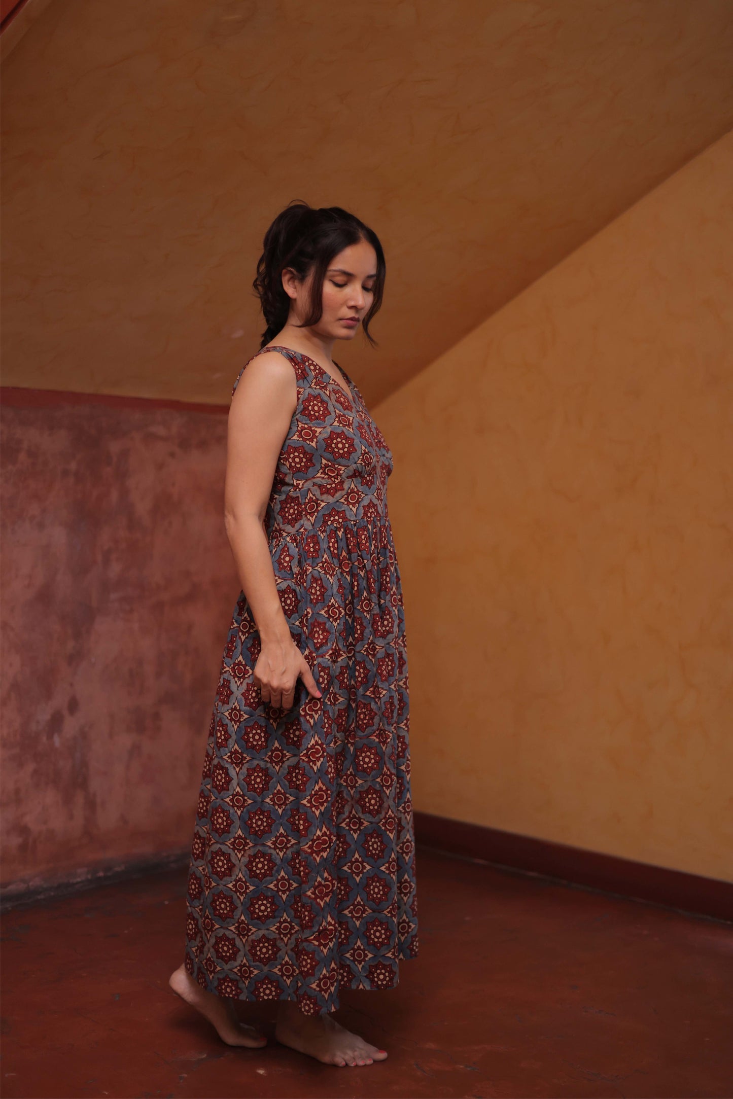 Marrakech Indigo Ajrakh Dress