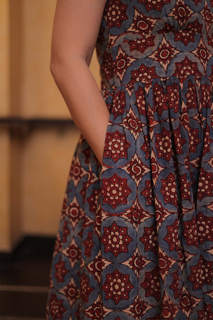 Marrakech Indigo Ajrakh Dress