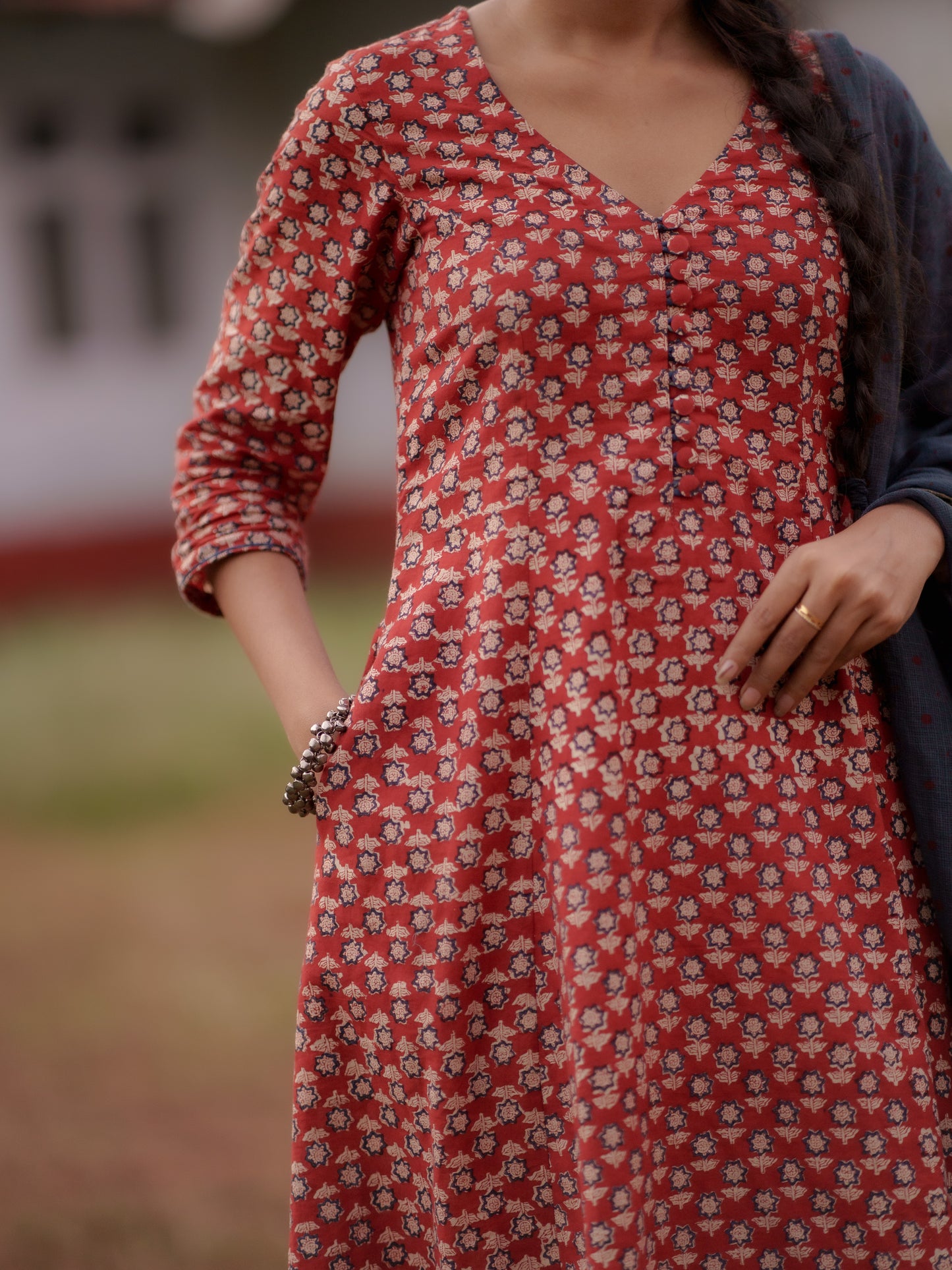 Maya Madder Red Bagru Co-ord Set