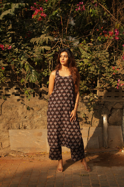 Saaya Black Ajrakh Co-ord Set