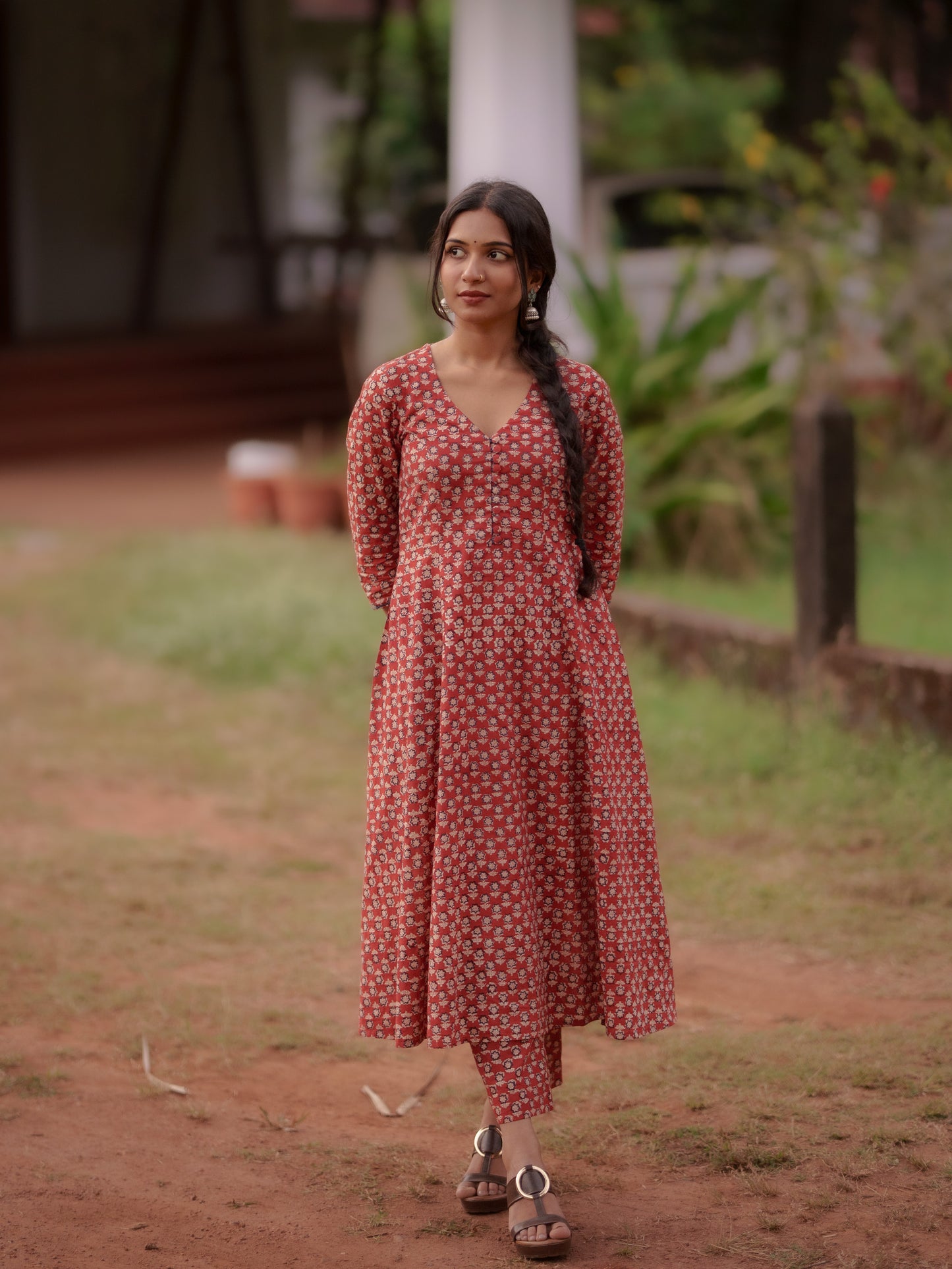 Maya Madder Red Bagru Co-ord Set