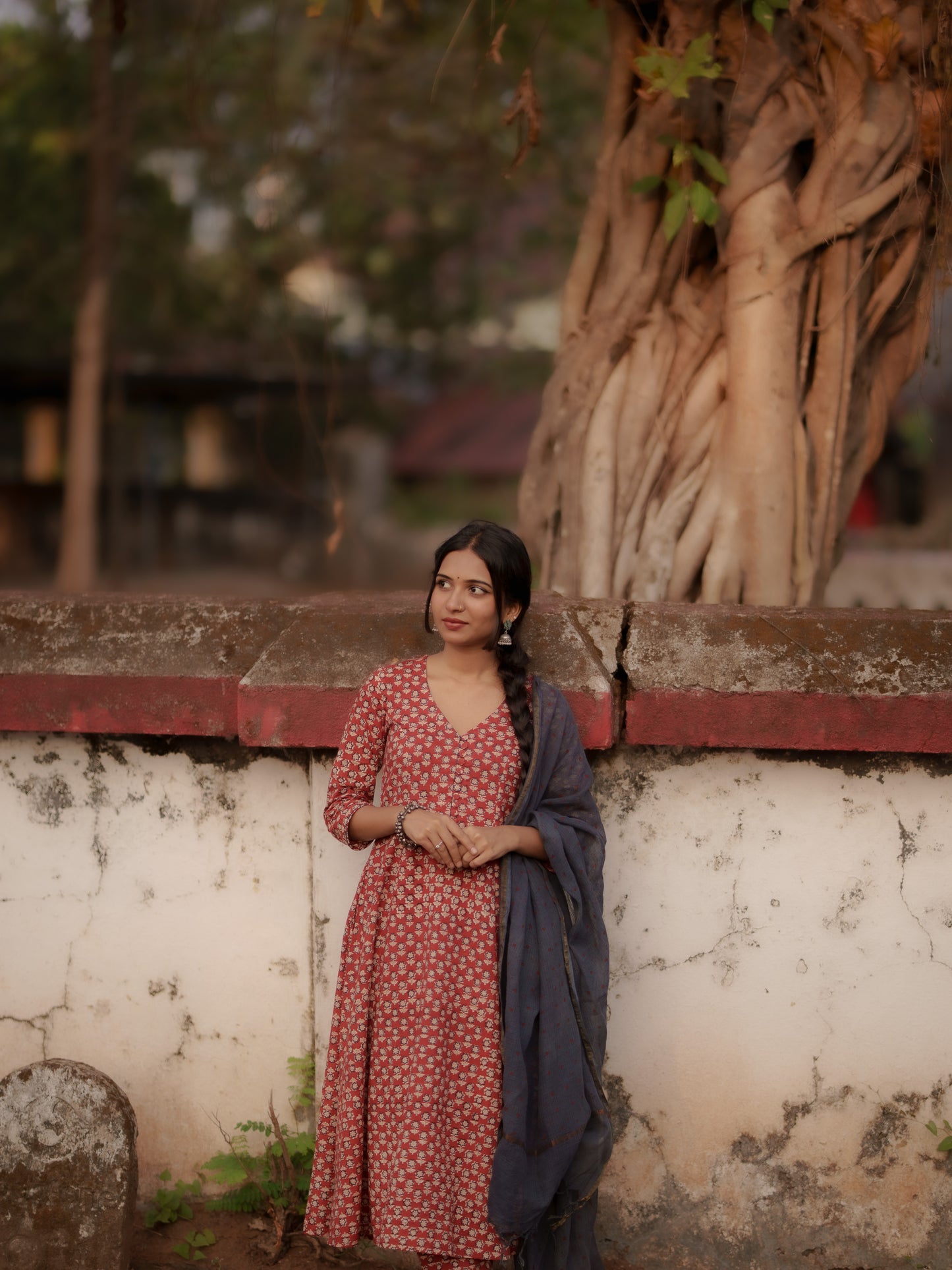 Maya Madder Red Bagru Co-ord Set