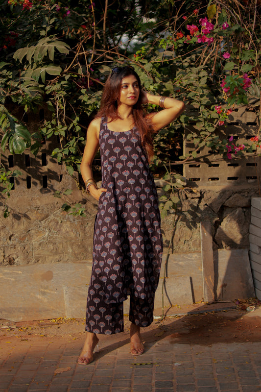 Saaya Black Ajrakh Co-ord Set