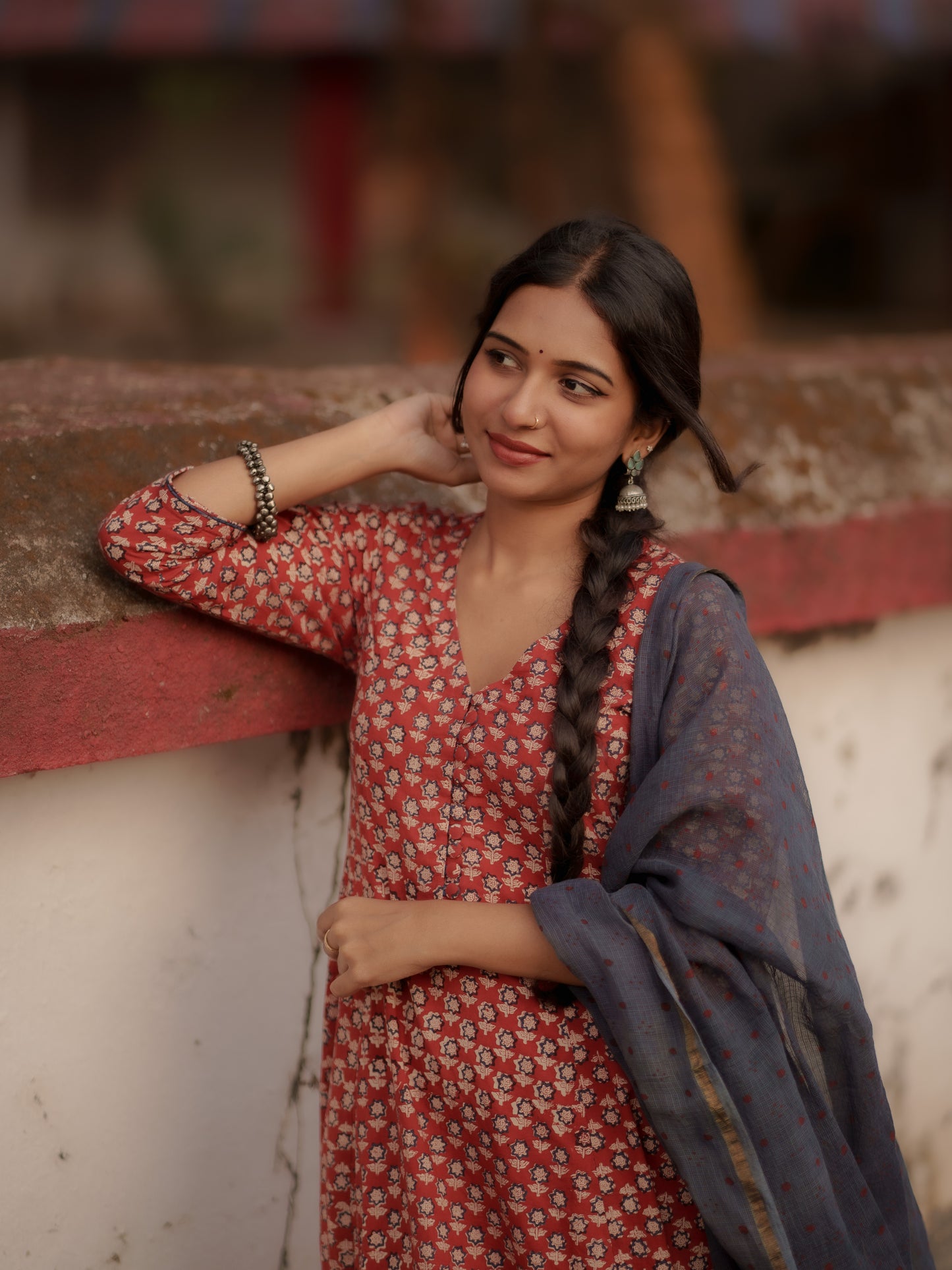 Maya Madder Red Bagru Co-ord Set