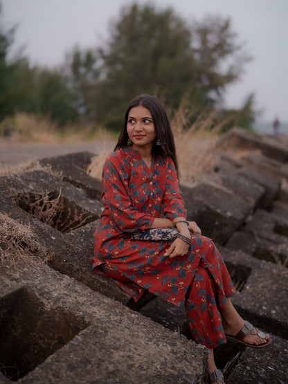Safar Madder Ajrakh Co-ord Set