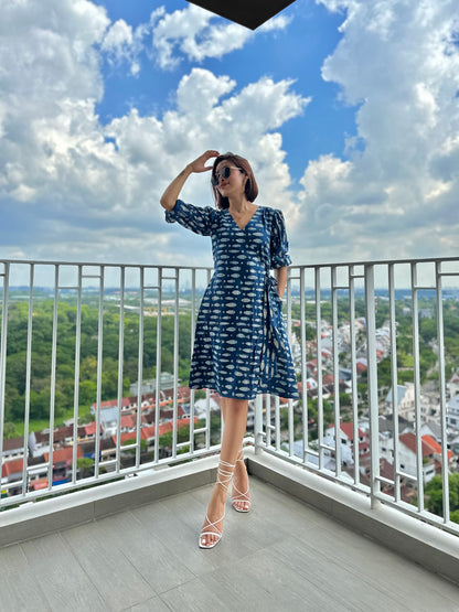 Bali Indigo Wrap Dress