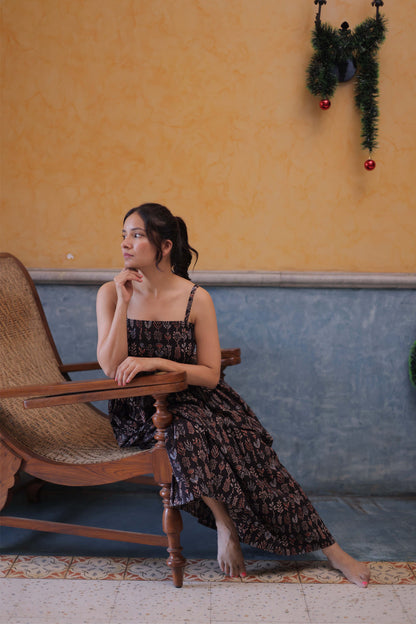 Yala Black Ajrakh Dress