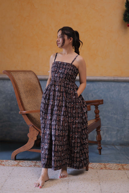 Yala Black Ajrakh Dress