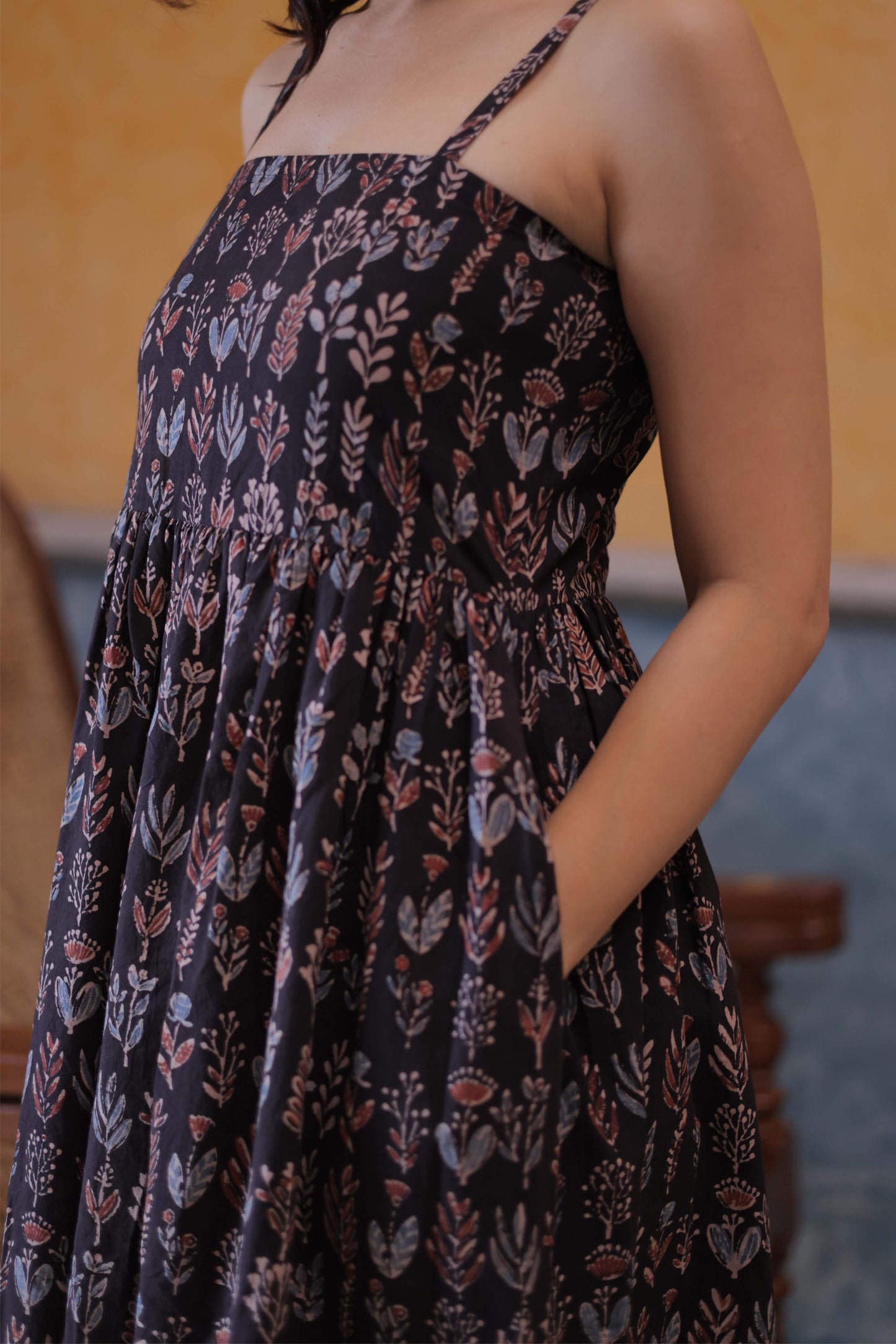 Yala Black Ajrakh Dress