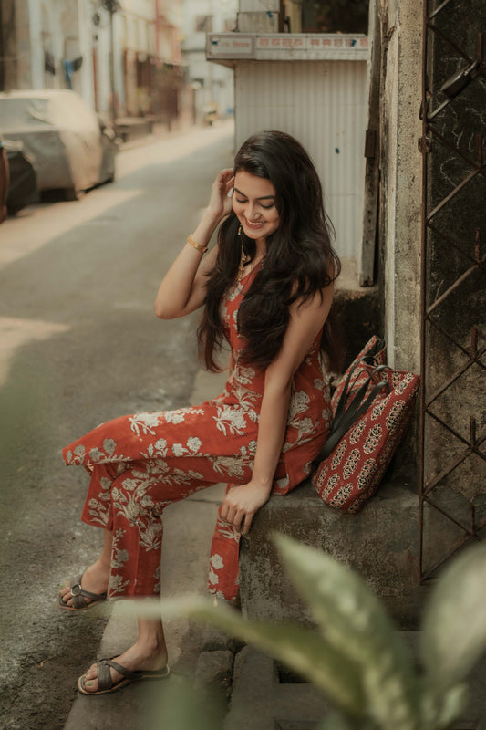 Raha Madder Bagru Co-ord Set