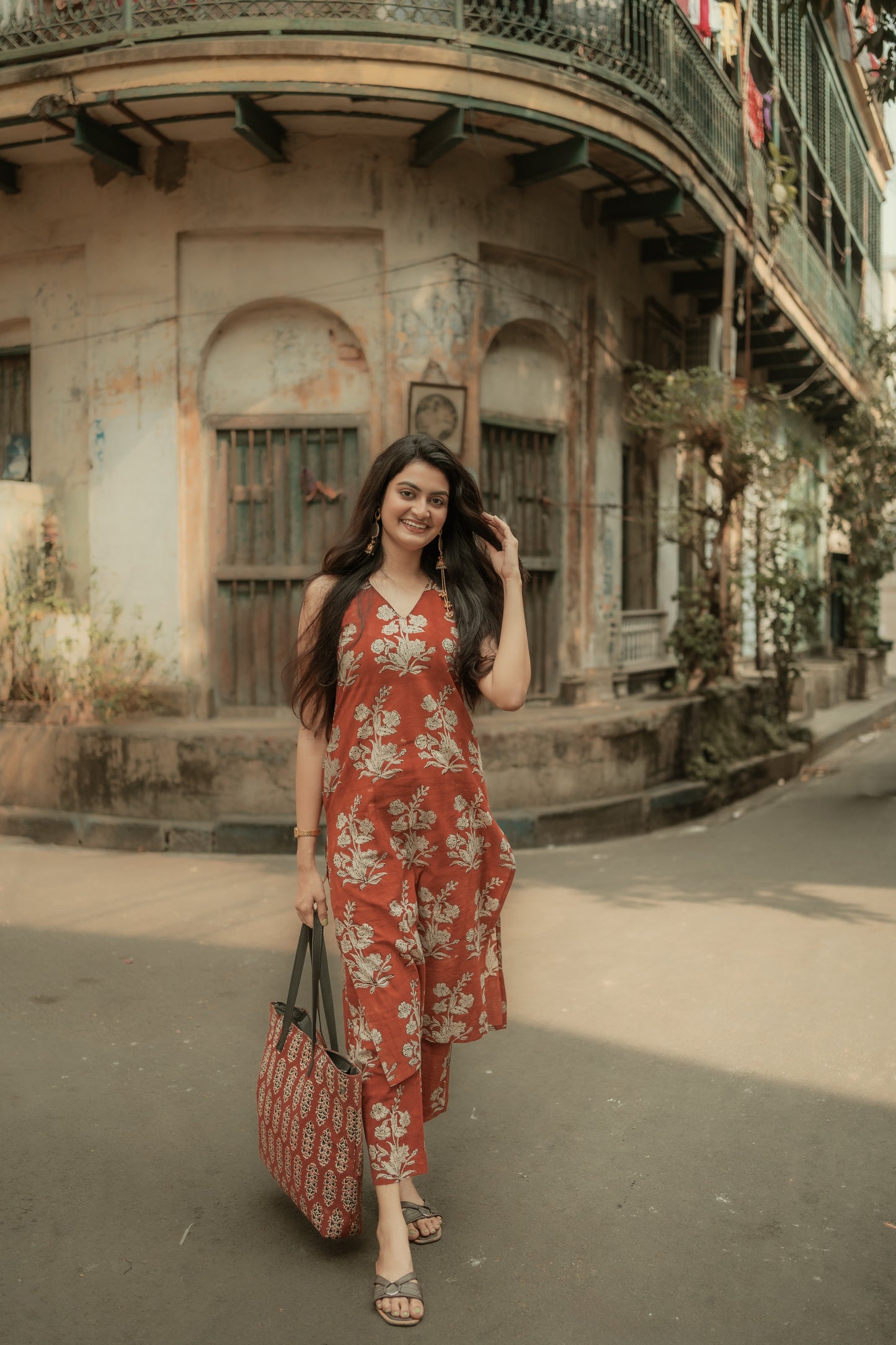 Raha Madder Bagru Co-ord Set