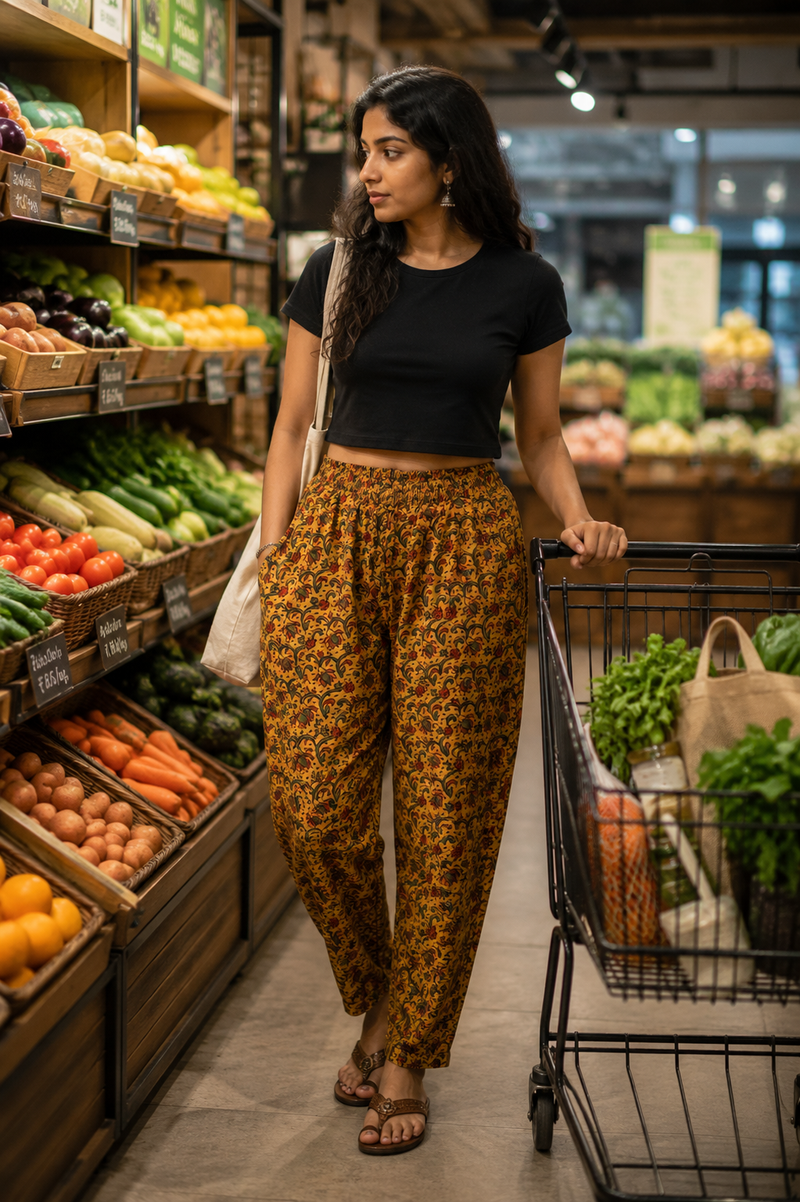 Haldi Ajrakh Comfort Cotton Pants