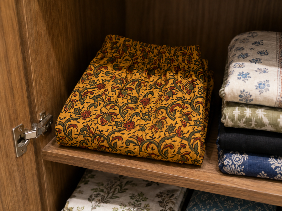 Haldi Ajrakh Comfort Cotton Pants