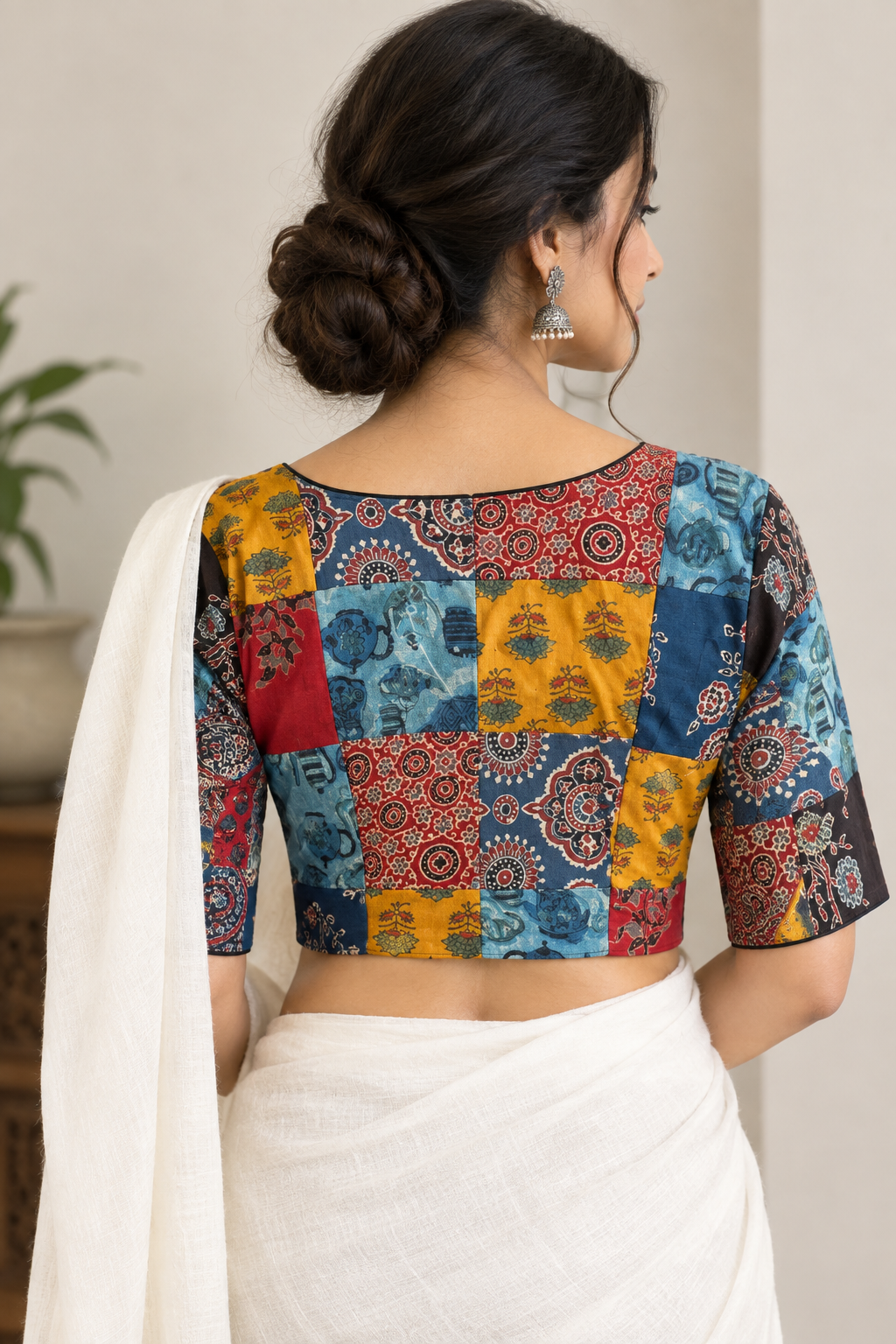 Upcycled Ajrakh Blouse