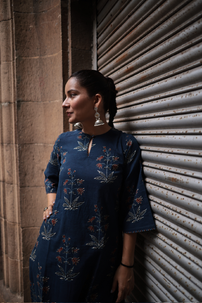 Fidaa Indigo Ajrakh Co-ord Set