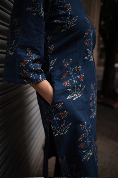 Fidaa Indigo Ajrakh Co-ord Set