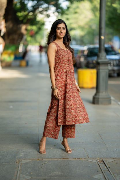 Varnam Madder Kalamkari Co-ord Set