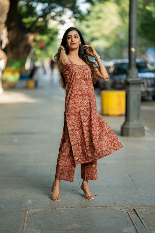 Varnam Madder Kalamkari Co-ord Set