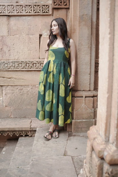 Zanzibar Green Ajrakh Dress