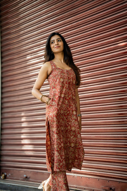 Varnam Madder Kalamkari Co-ord Set