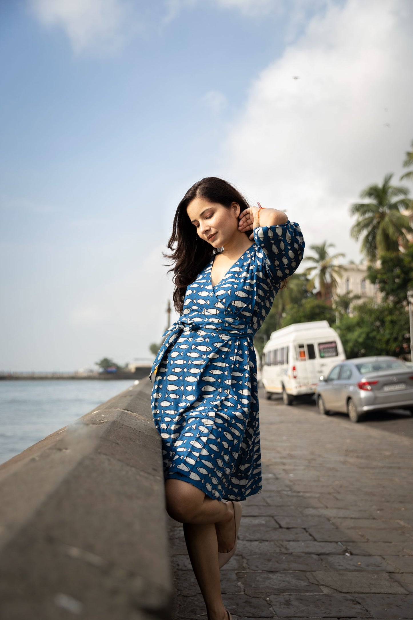 Bali Indigo Wrap Dress