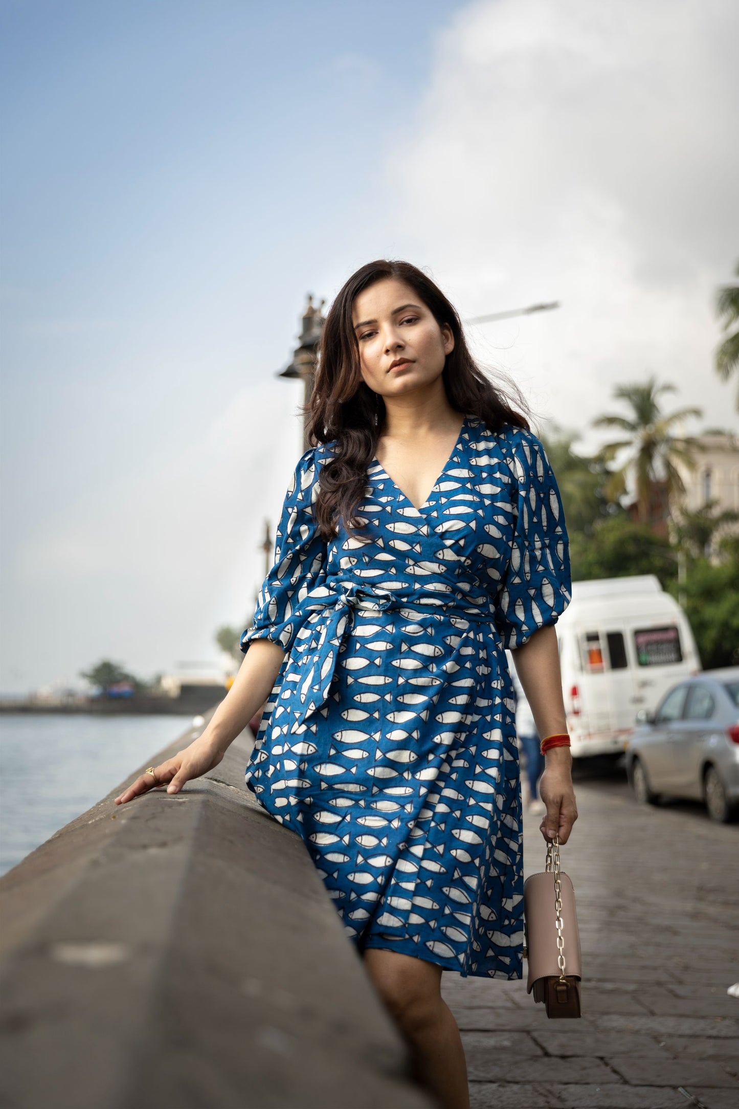 Bali Indigo Wrap Dress