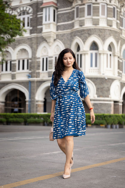 Bali Indigo Wrap Dress