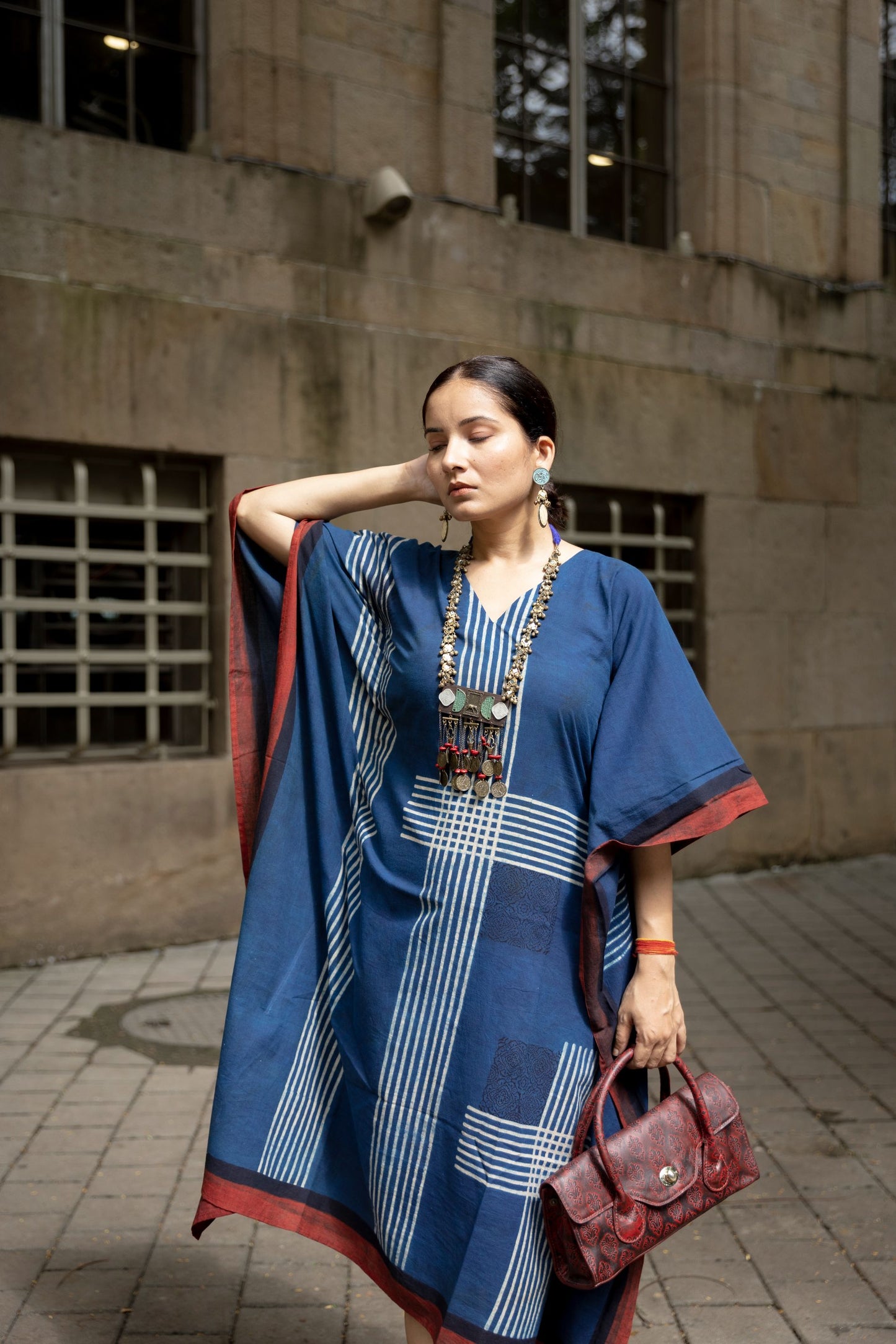 Sur Indigo Kaftan