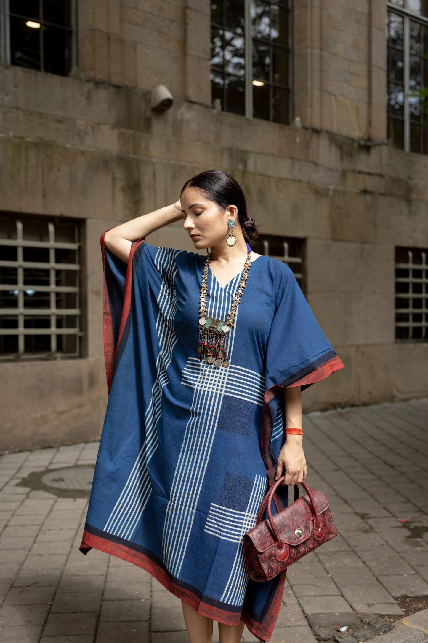Sur Indigo Kaftan