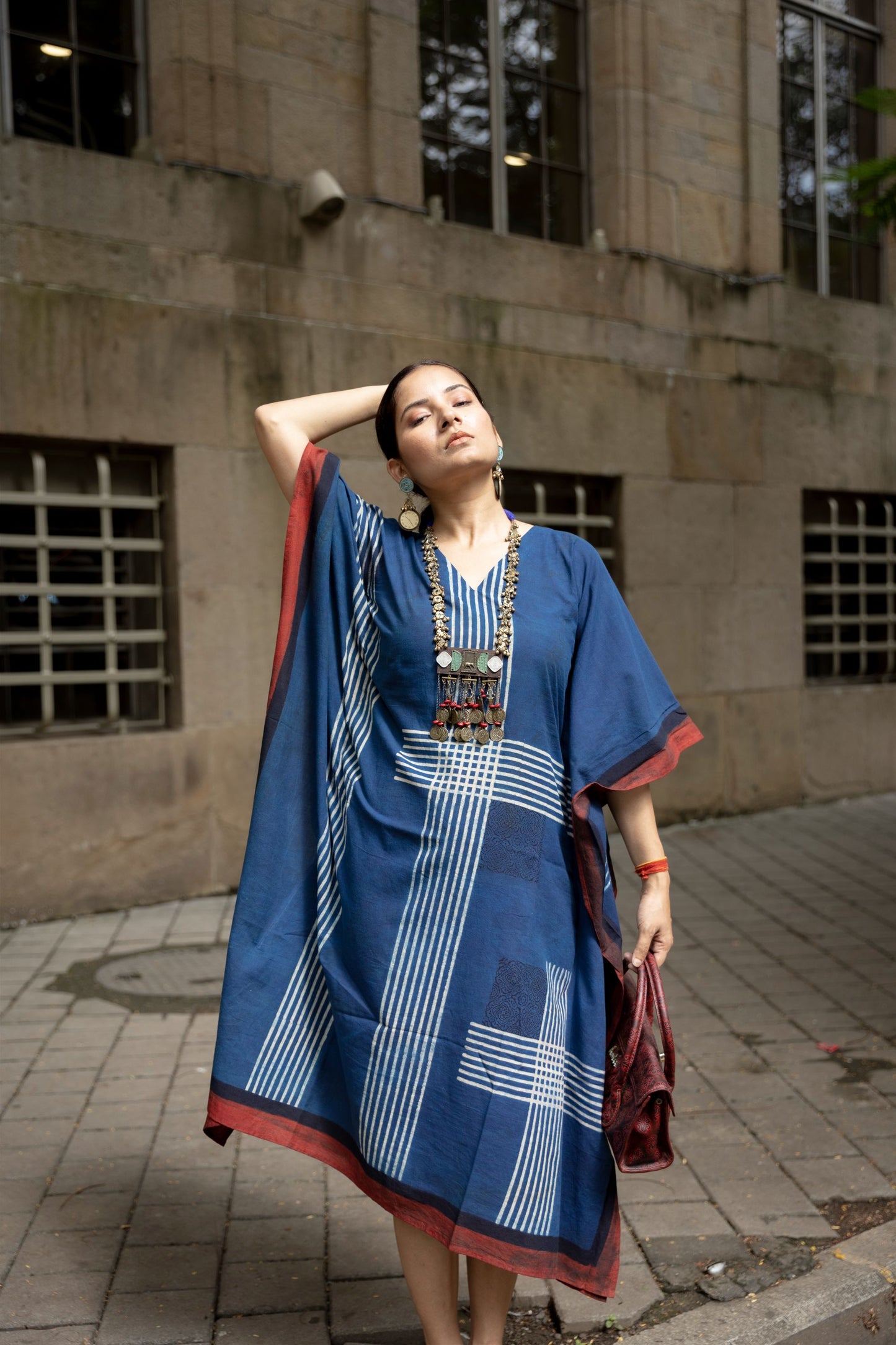 Sur Indigo Kaftan