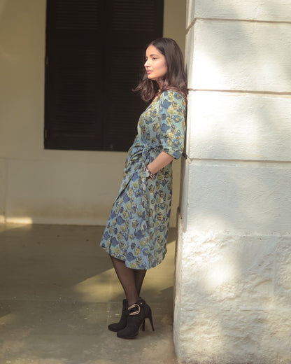 Baga Indigo Wrap Dress