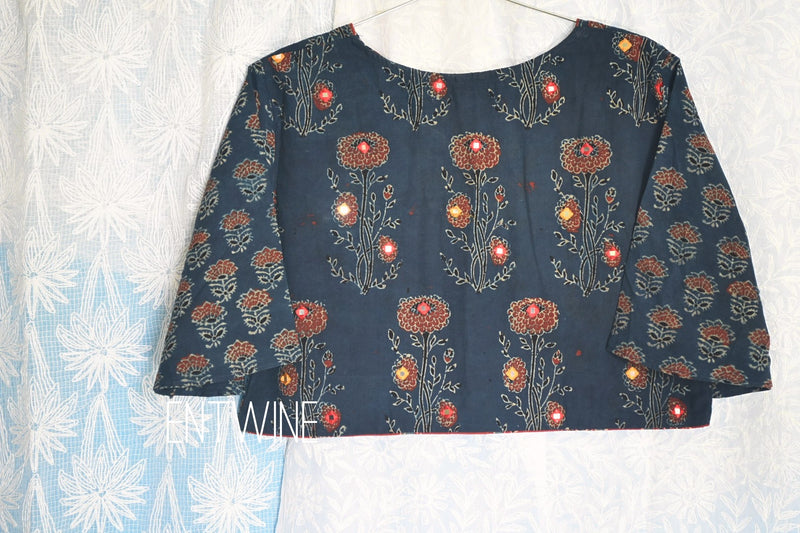 Indigo mirror blouse