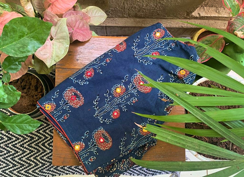 Indigo mirror blouse