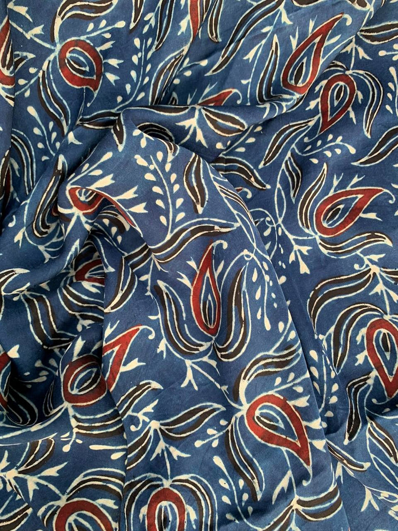 Indigo Ajrakh Modal Silk Dupatta