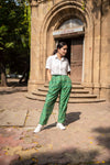 Blue Ikat Mercerised Lazy Pants