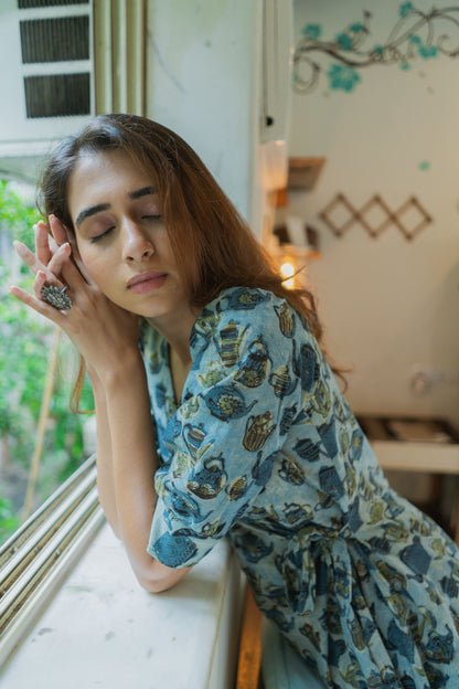 Baga Indigo Wrap Dress